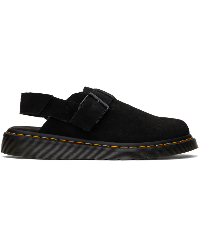Dr.Martens Black Jorge II Suede Slingback Loafers Black