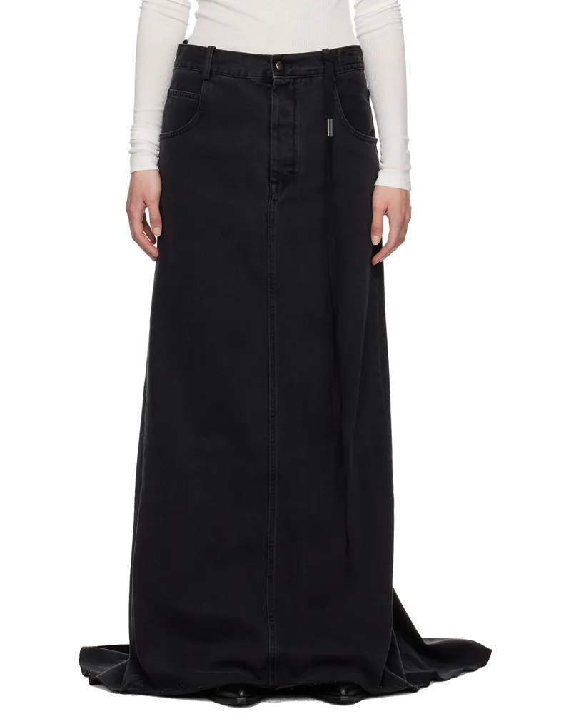 Ann Demeulemeester Black Goele Five Pockets Comfort Maxi Skirt 070