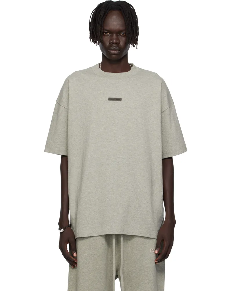 Fear of God Gray Classic Fit T-shirt Concrete