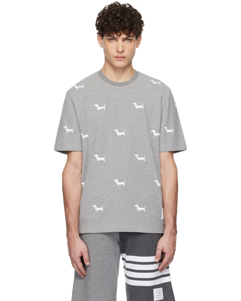 Thom Browne Gray Classic Piqué Hector T-shirt 055