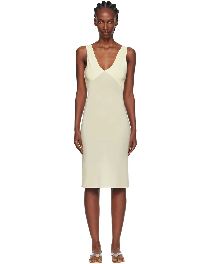 Paris Georgia Yellow Elemental SJP Slip Dress Sorbet