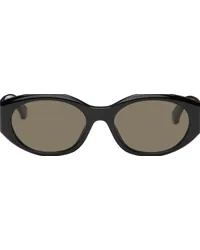 Stella McCartney Black Oval Sunglasses Shiny