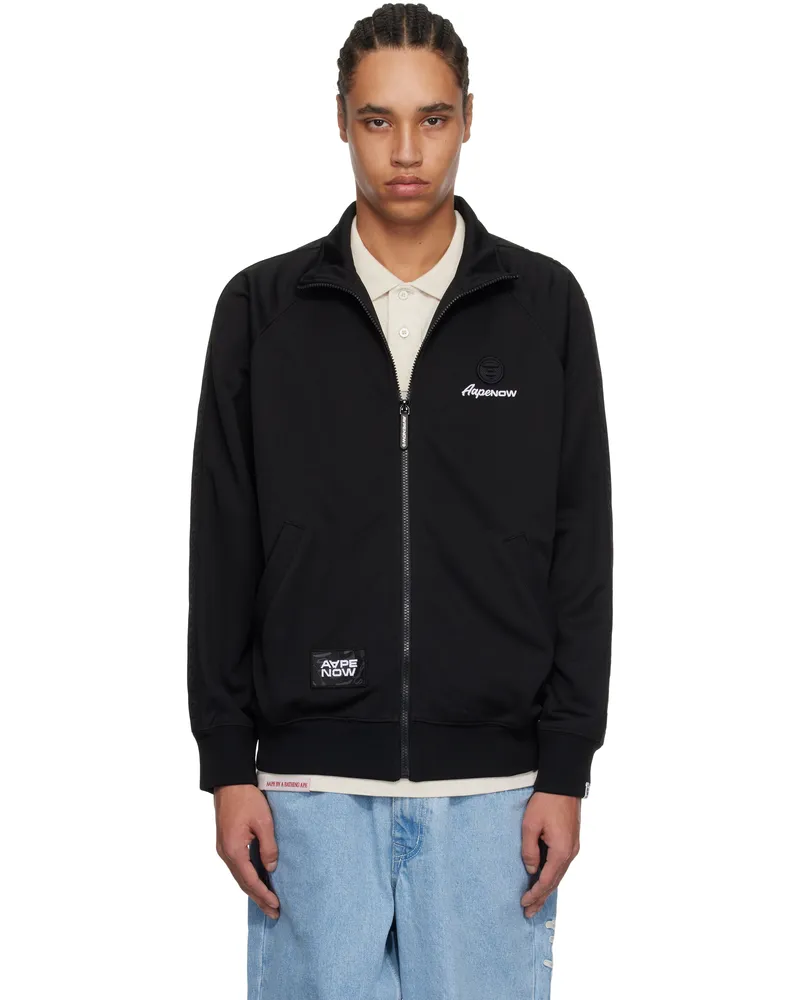 AAPE by A Bathing Ape Black 'AAPE Now' Zip Up Sweater Bkx
