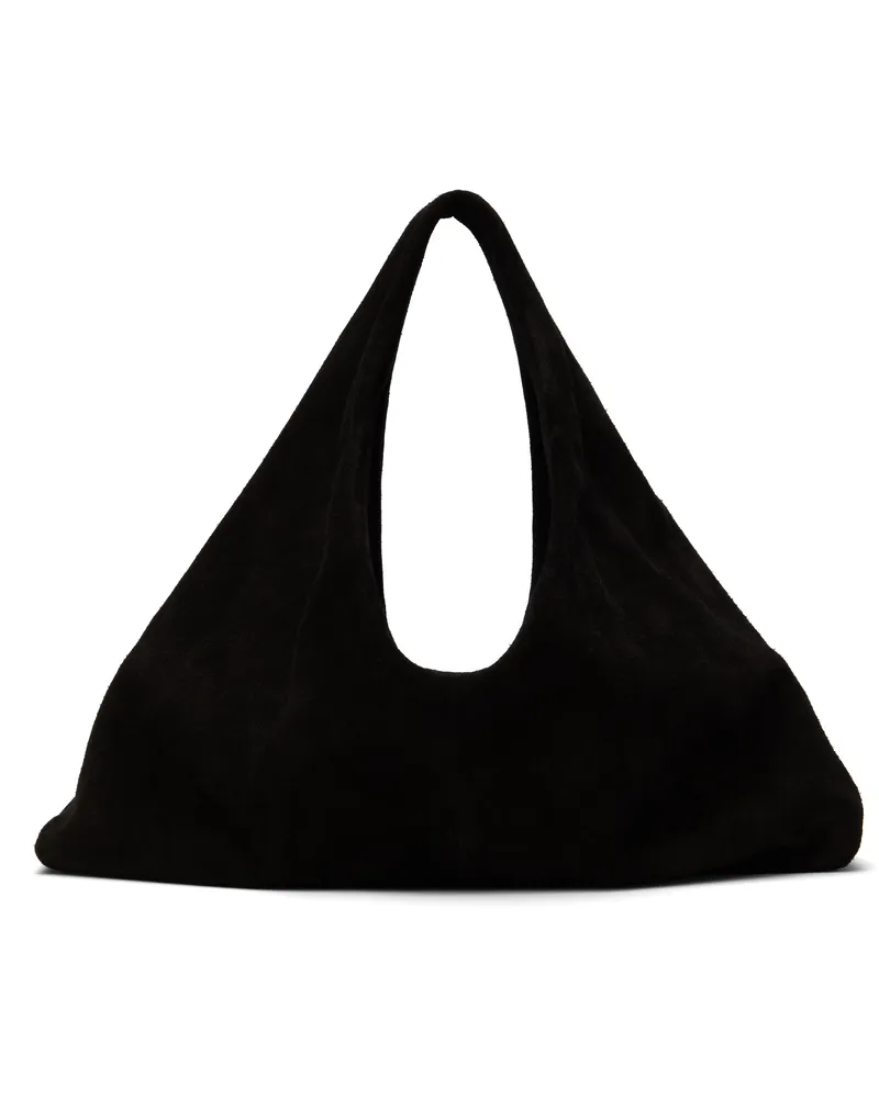 KASSL Black Anchor Small Suede Tote 0001