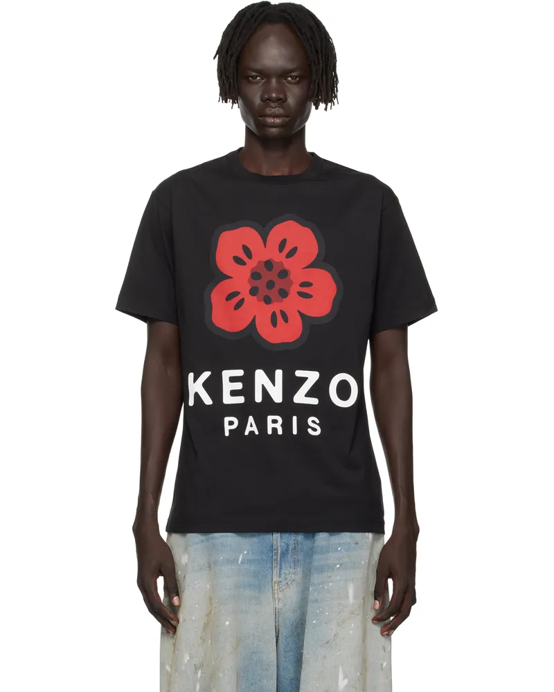 Kenzo Black Kenzo Paris 'Boke Flower' T-shirt Black