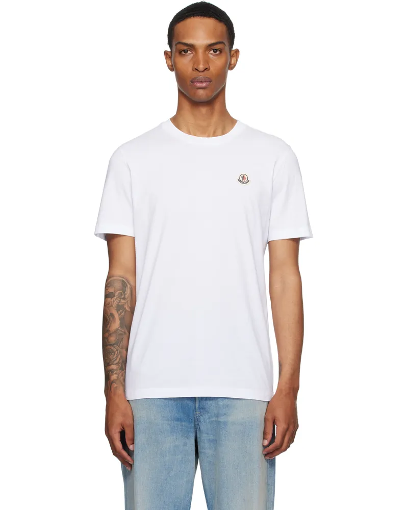 Moncler Three-Pack Multicolor Logo Patch Cotton T-shirts 3p3