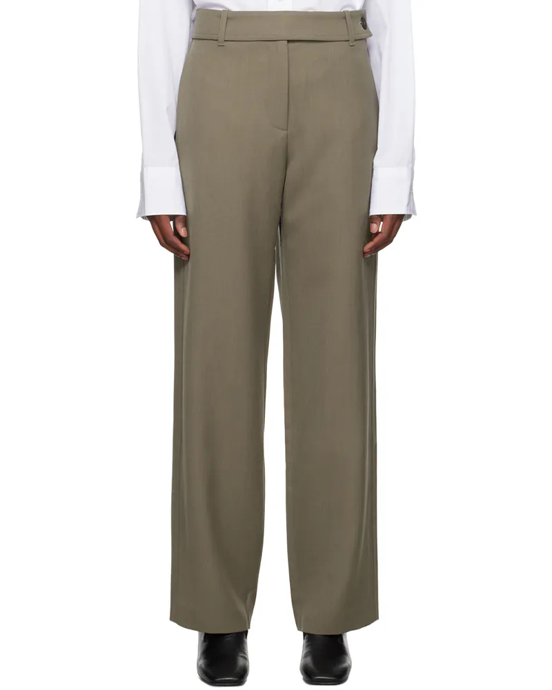 Studio Nicholson Khaki Eyasi Trousers Reed