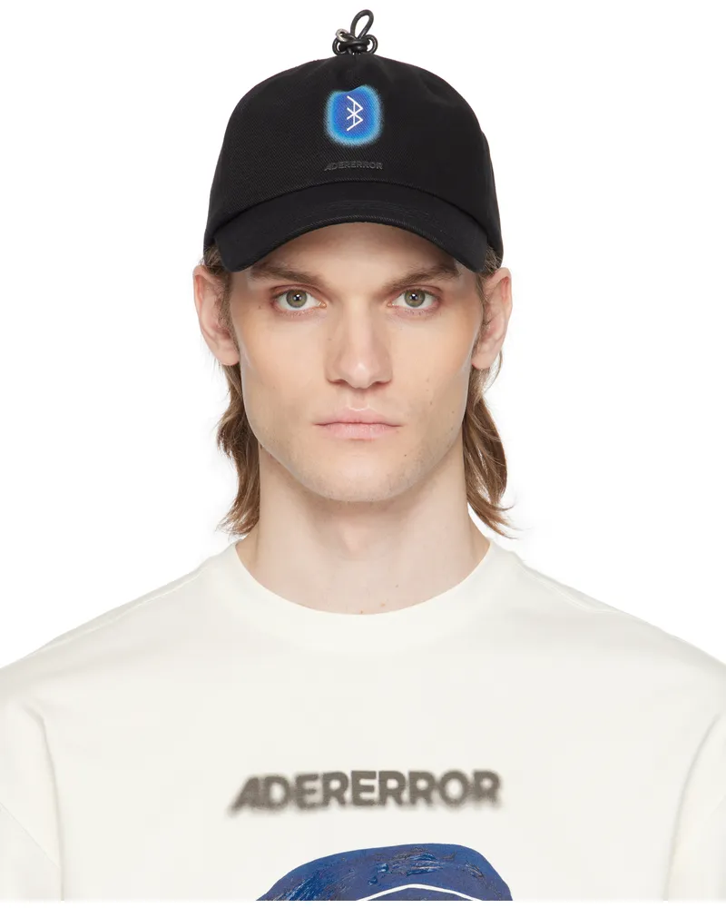 Adererror Black 'Blue Net' Cap Black