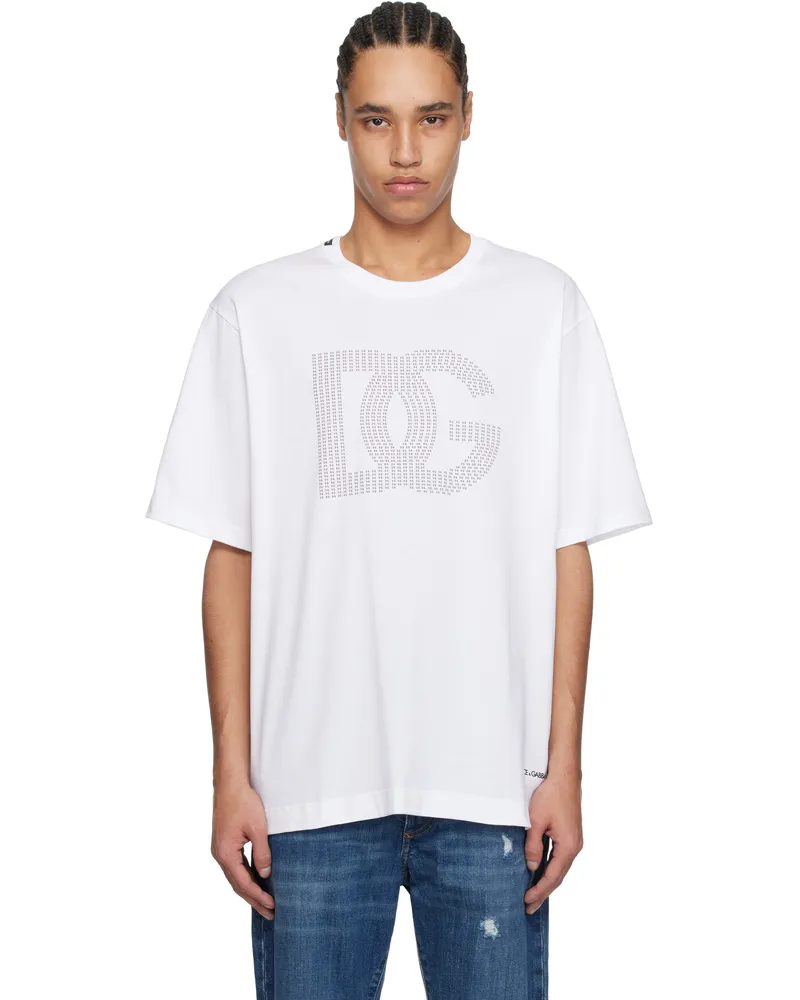Dolce & Gabbana White DG Logo T-shirt Bianco