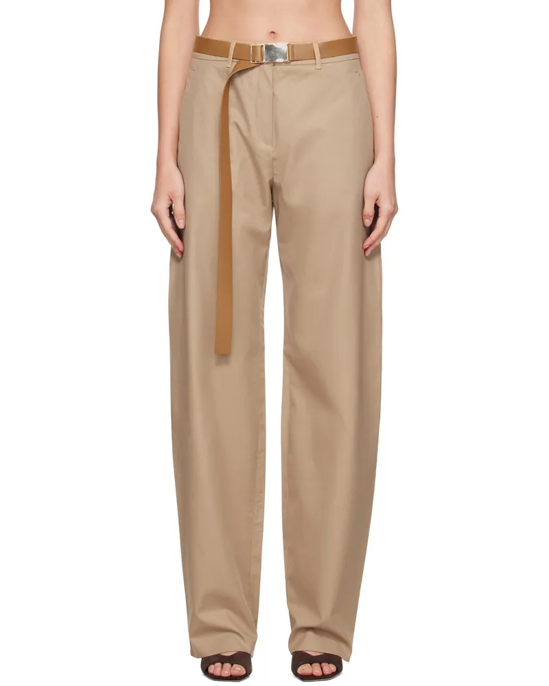 Max Mara Beige Bleu Trousers 002