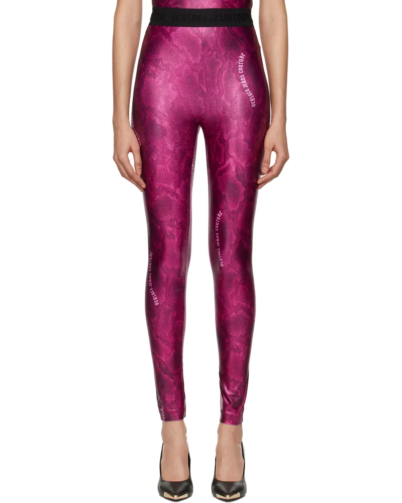 Versace Jeans Pink Printed Leggings E477