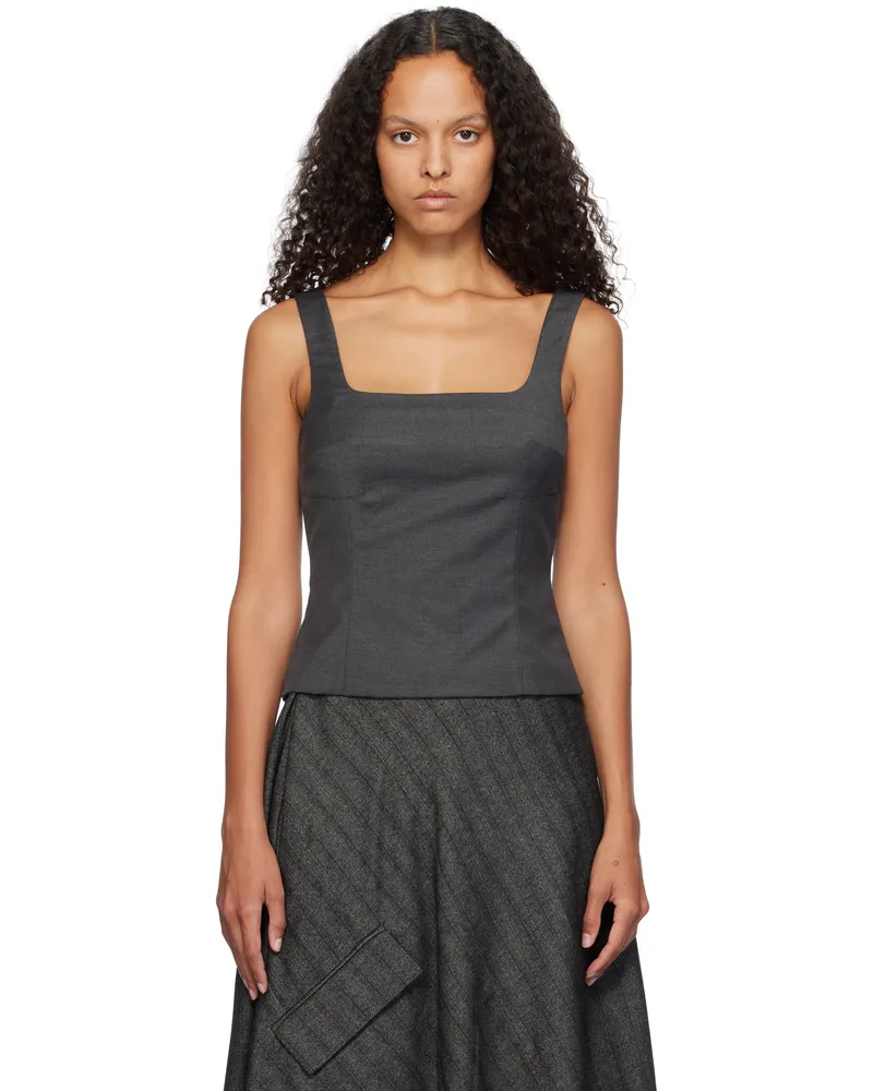 ROTATE Birger Christensen Gray Suiting Top 2535