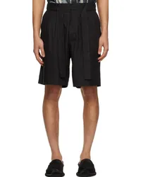 COMMAS Black Classic Tailored Shorts Black