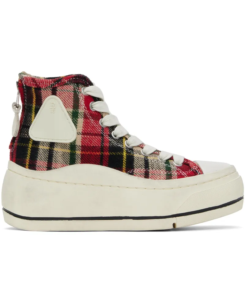 R13 SSENSE Exclusive Red & Green Kurt High Top Sneakers Red
