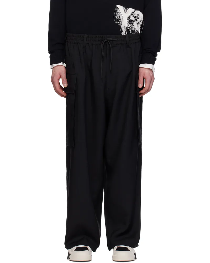 Y-3 Black Sport Uniform Cargo Pants Black