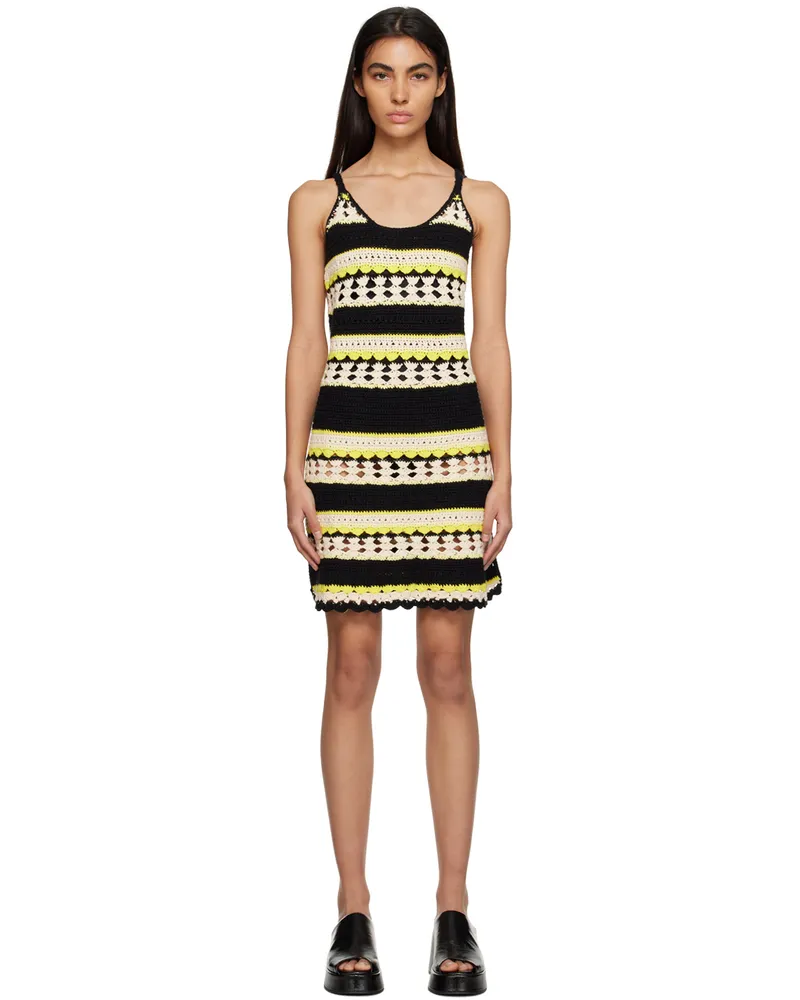 Ganni Black & Yellow Slip Dress 373