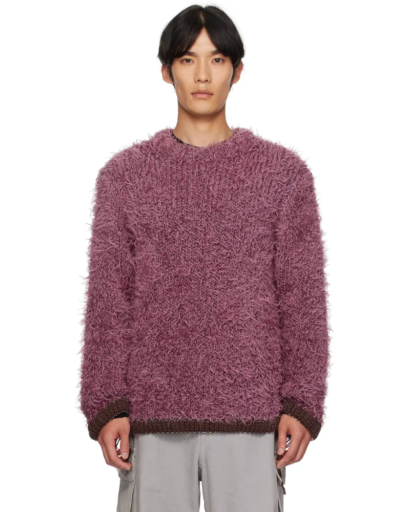Sacai Purple Furry Knit Sweater 789