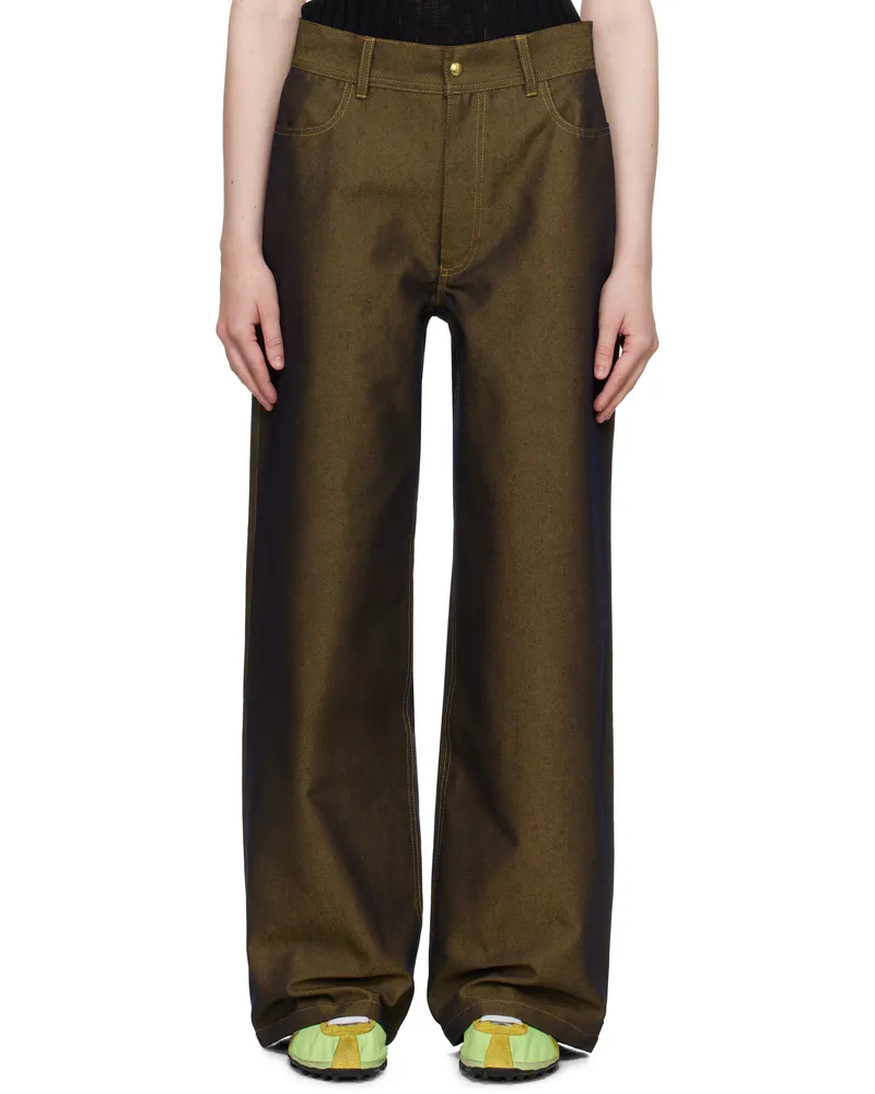 Stanley Raffington Navy & Yellow Two Tone Jeans Two