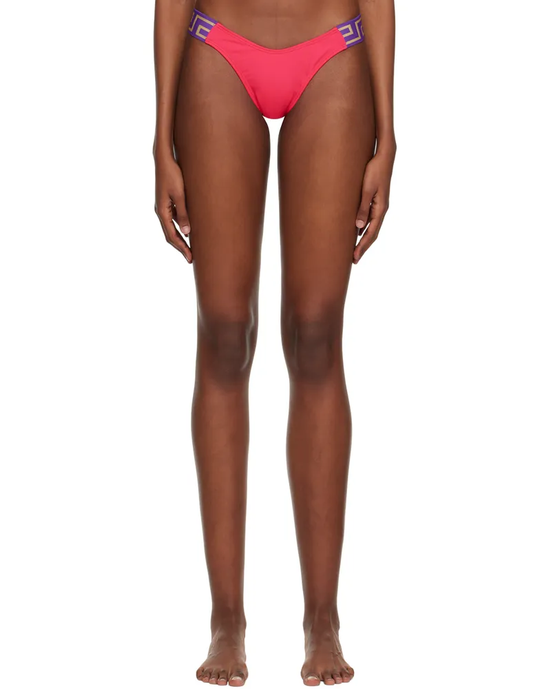Versace Pink Greca Border Bikini Bottoms 2pk00-tropical