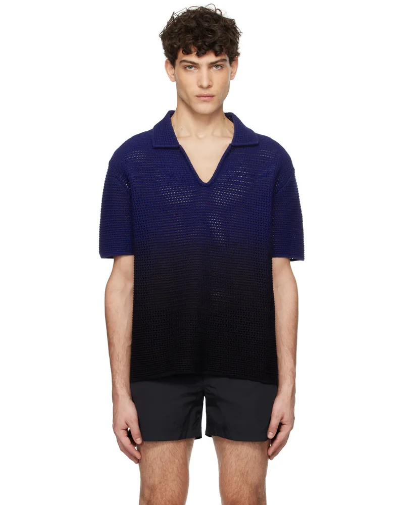 Orlebar Brown Navy Batten Polo River
