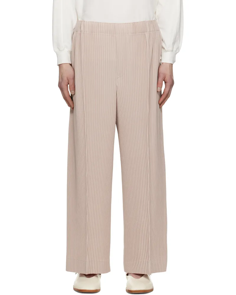Issey Miyake Beige Monthly Color February Trousers 23-rose