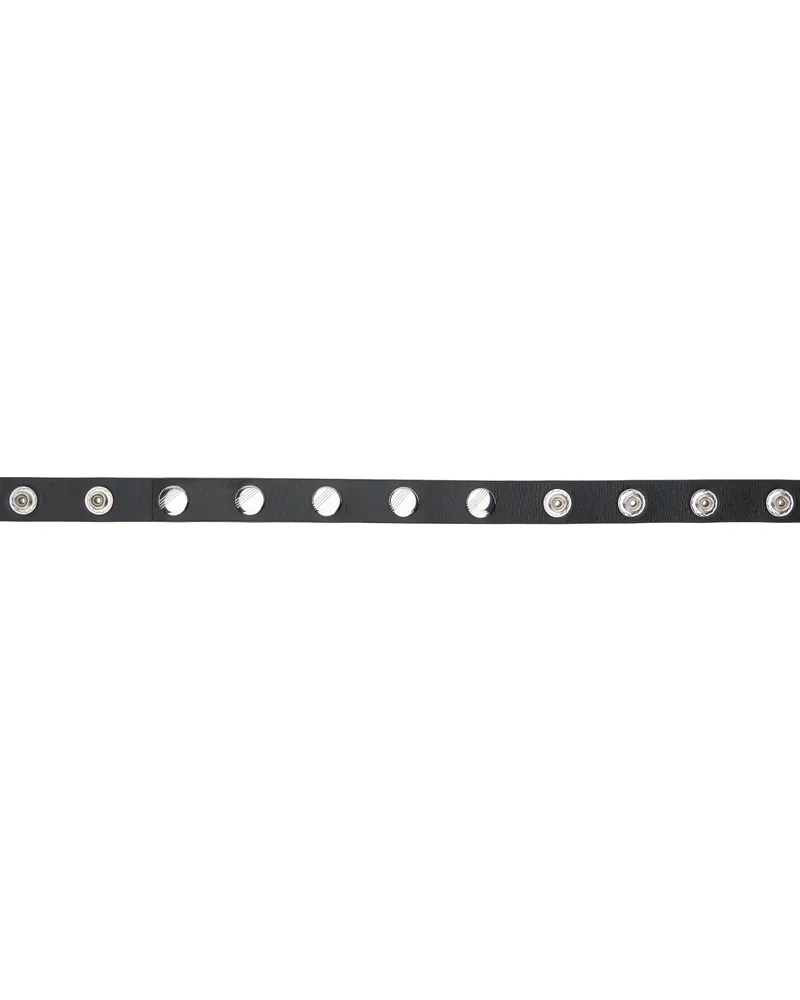 ATTICO Black Press-Stud Belt 100