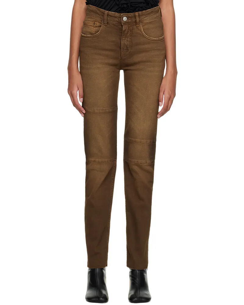 Maison Margiela Brown Paneled Jeans 137