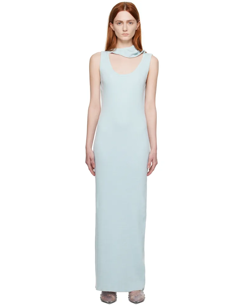 Y/PROJECT Blue Classic Triple Collar Maxi Dress Light