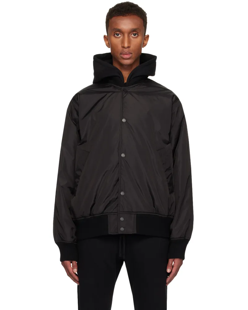 Reigning Champ Black ECONYL Satin Nylon Stadium Jacket 001