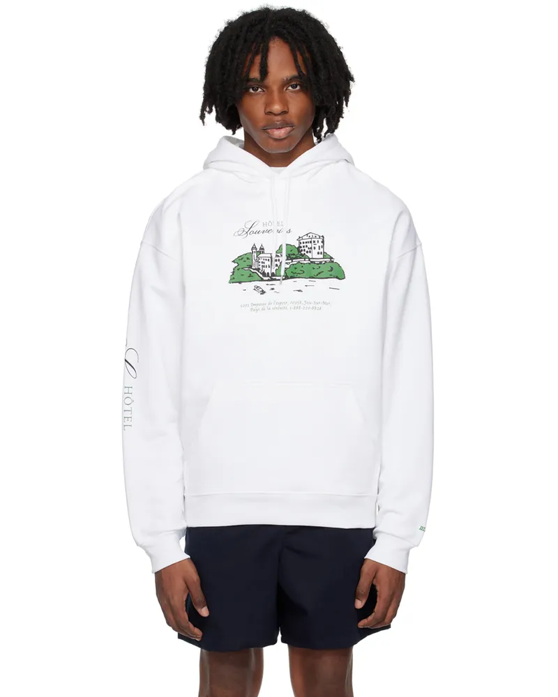 A.P.C. White JJJJound Edition 'Hôtel Souvenirs' Hoodie Aab