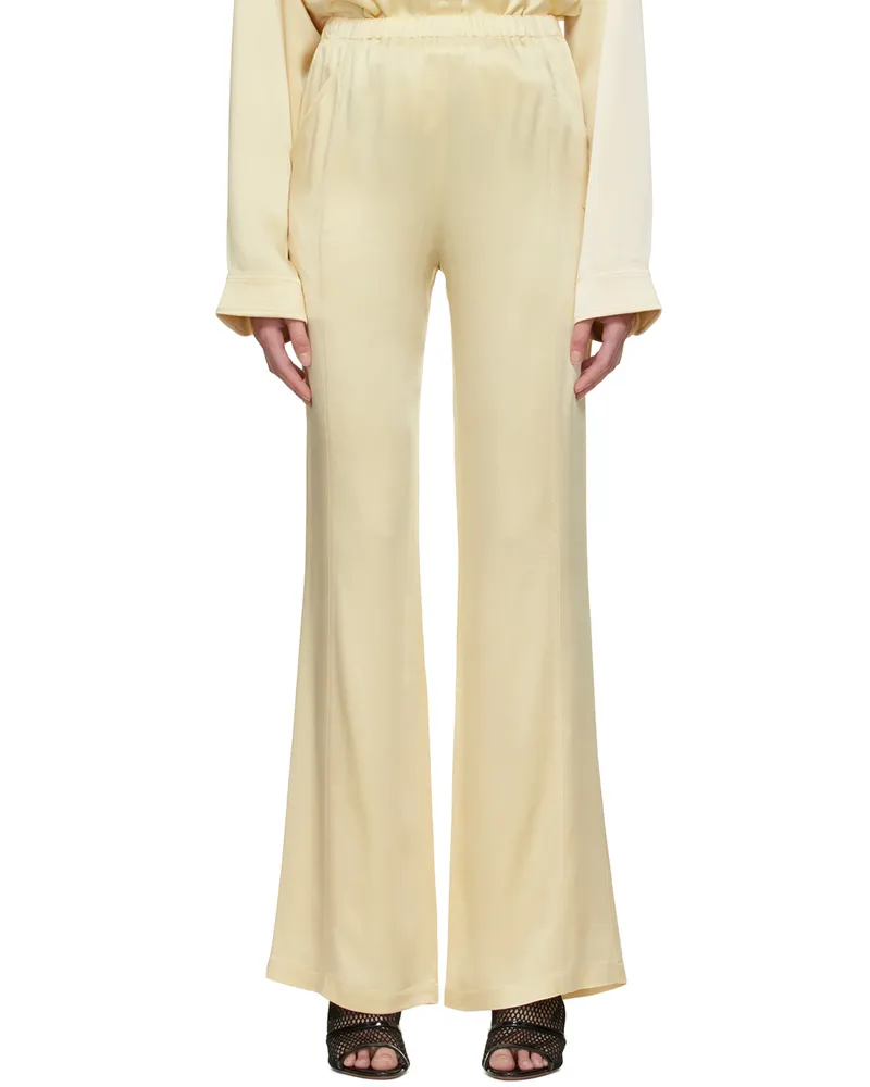ATLEIN Beige Acetate Trousers C0110