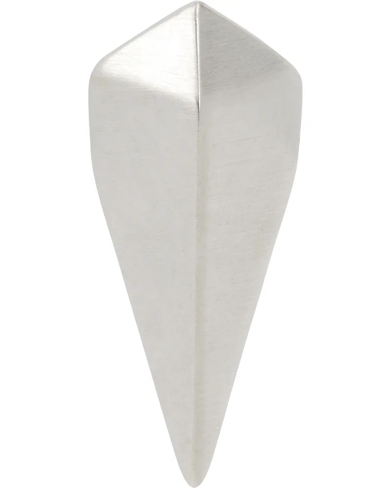Rick Owens Silver Hollywood Mini Pyramid Single Earring 128