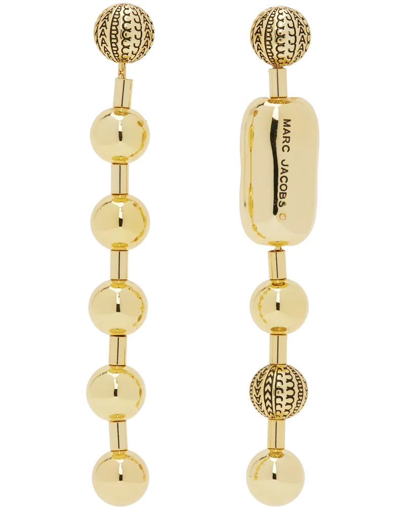 Marc Jacobs Gold 'The Monogram Ball Chain' Earrings 970