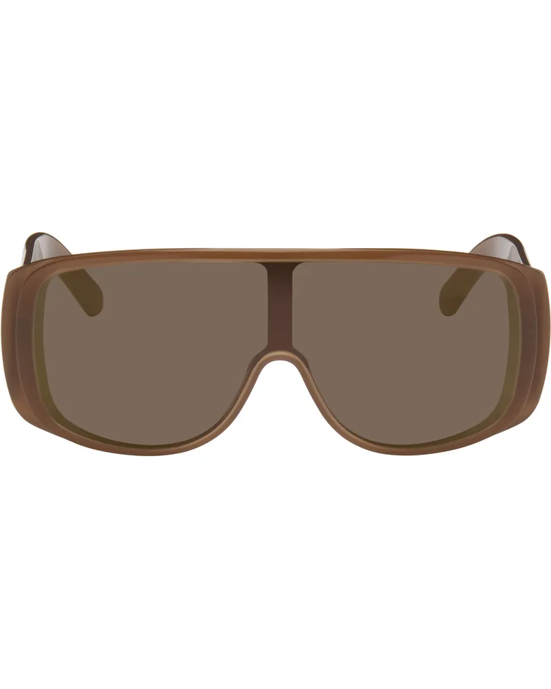 Maison Margiela Brown Mask Sunglasses Brown