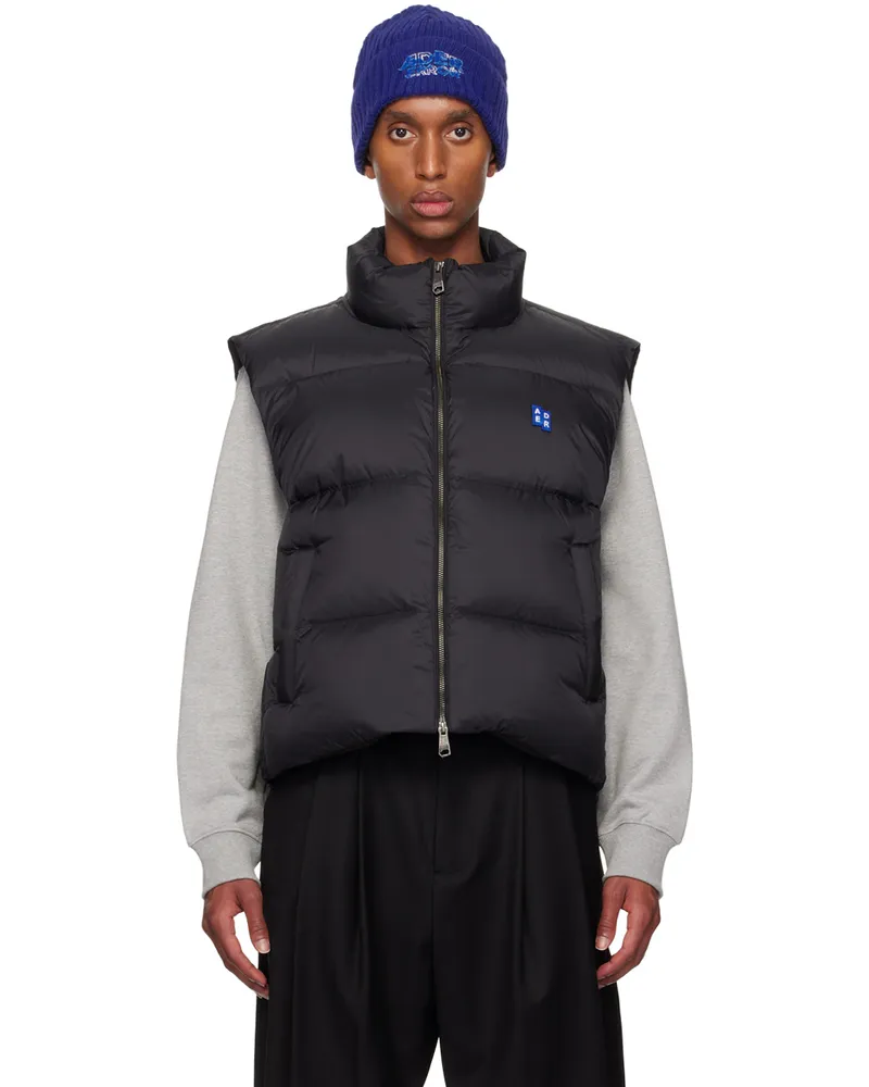 Adererror Black TRS Tag 01 Puffer Down Vest Noir