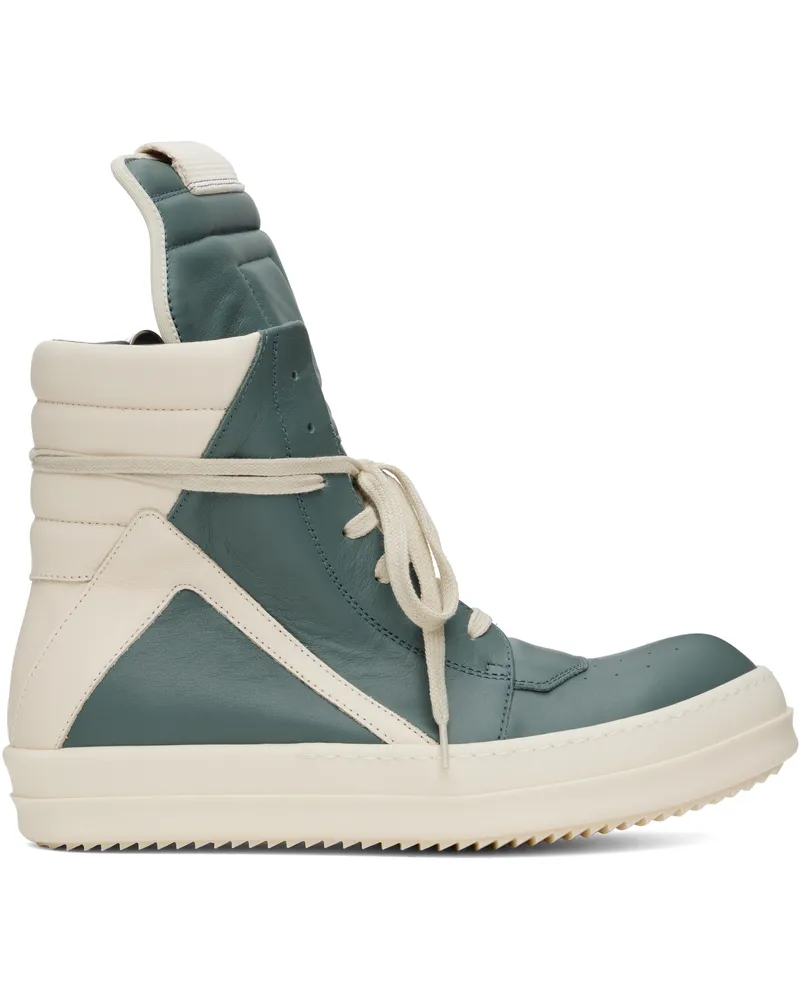 Rick Owens Blue & Off-White Hollywood Geobasket Sneakers 6611