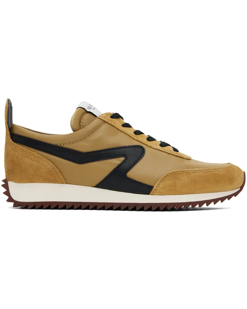 Rag & Bone Tan Retro Runner Sneakers Mustard