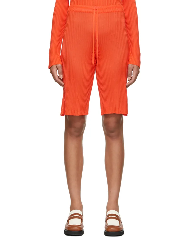 Marques ' Almeida SSENSE Exclusive Orange Viscose Shorts Orange