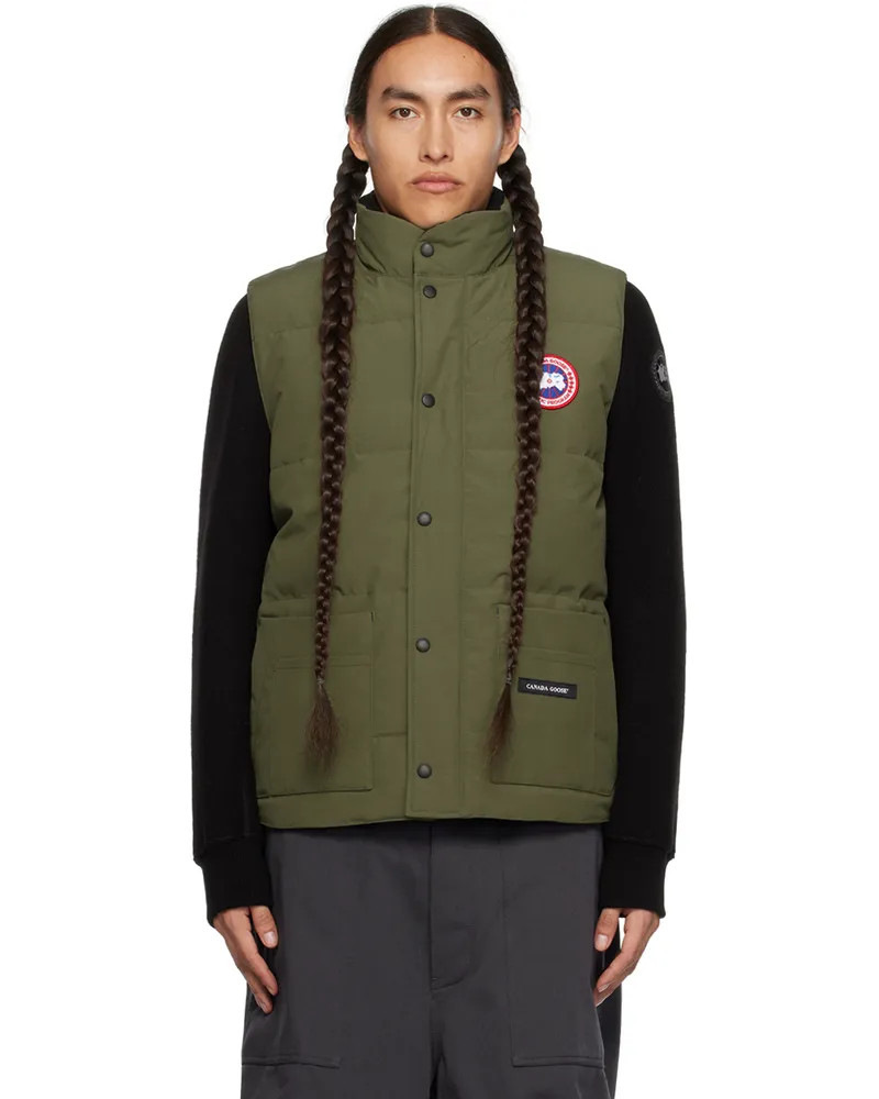 Canada Goose Khaki Freestyle Down Vest Military