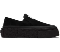 Black Platform Moccasin Sneakers