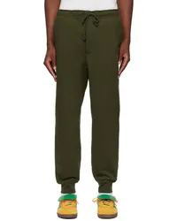 Y-3 Green Cuffed Sweatpants Green