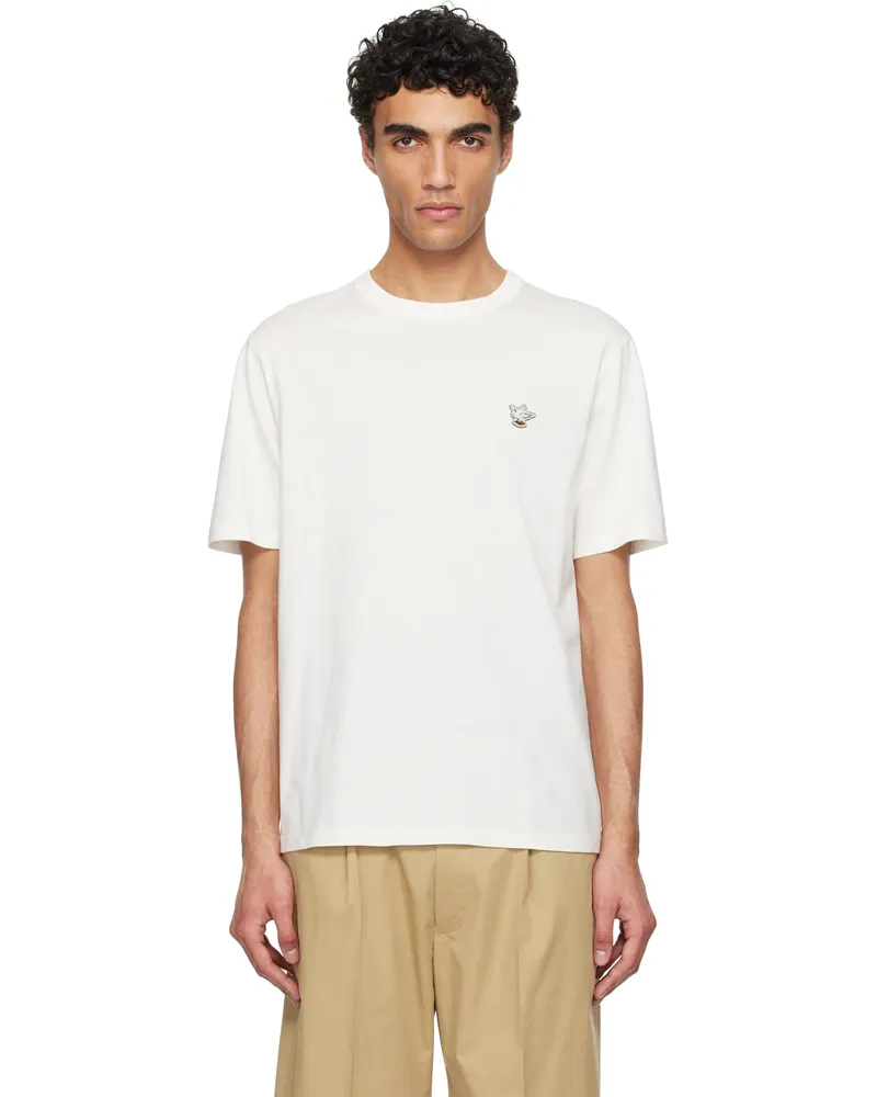 Kitsuné White Barista Fox Patch Relax T-shirt P709