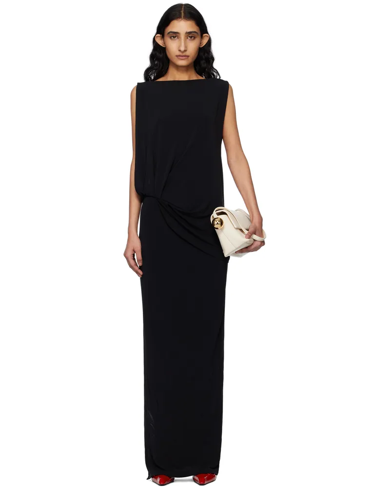 Jacquemus Black La Croisière 'The Peplo' Maxi Dress 990