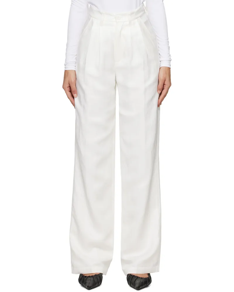 Anine Bing White Carrie Trousers White