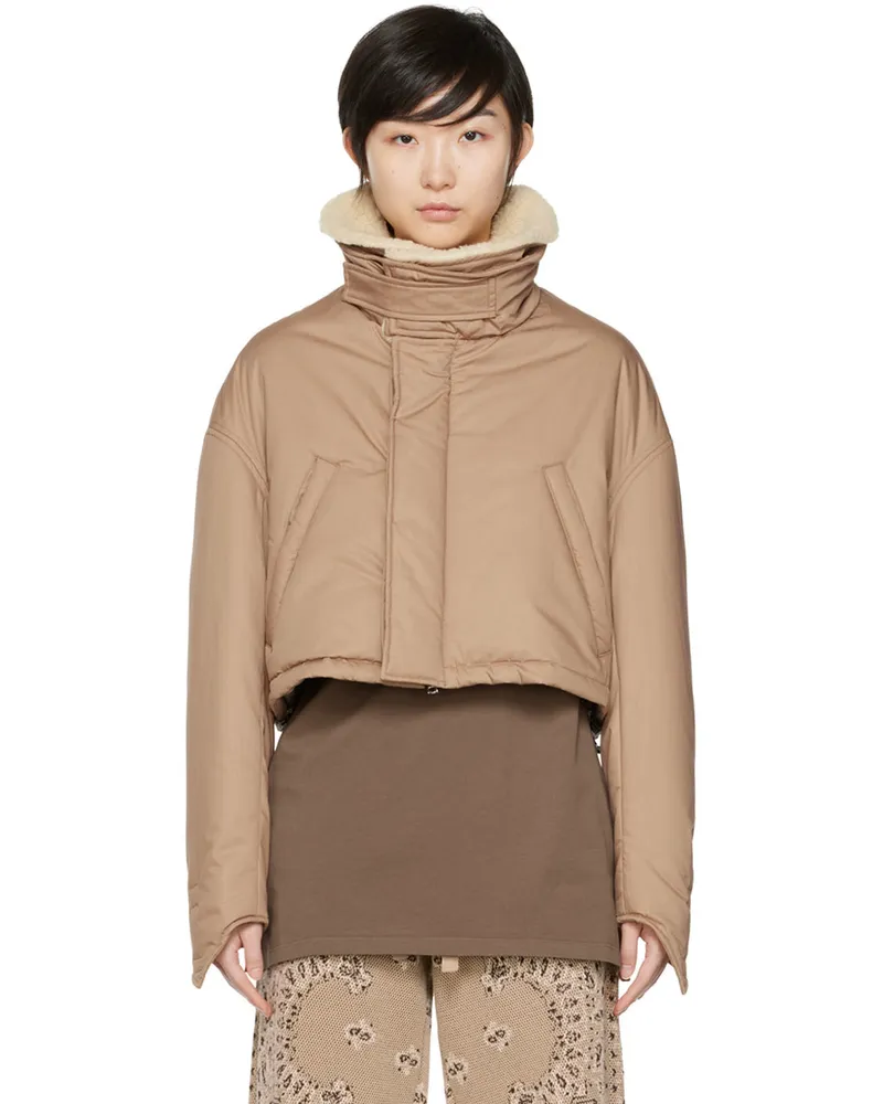 Amiri Tan Cotton Jacket Dark