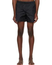 Our Legacy Black Drape Tech Swim Trunks Black