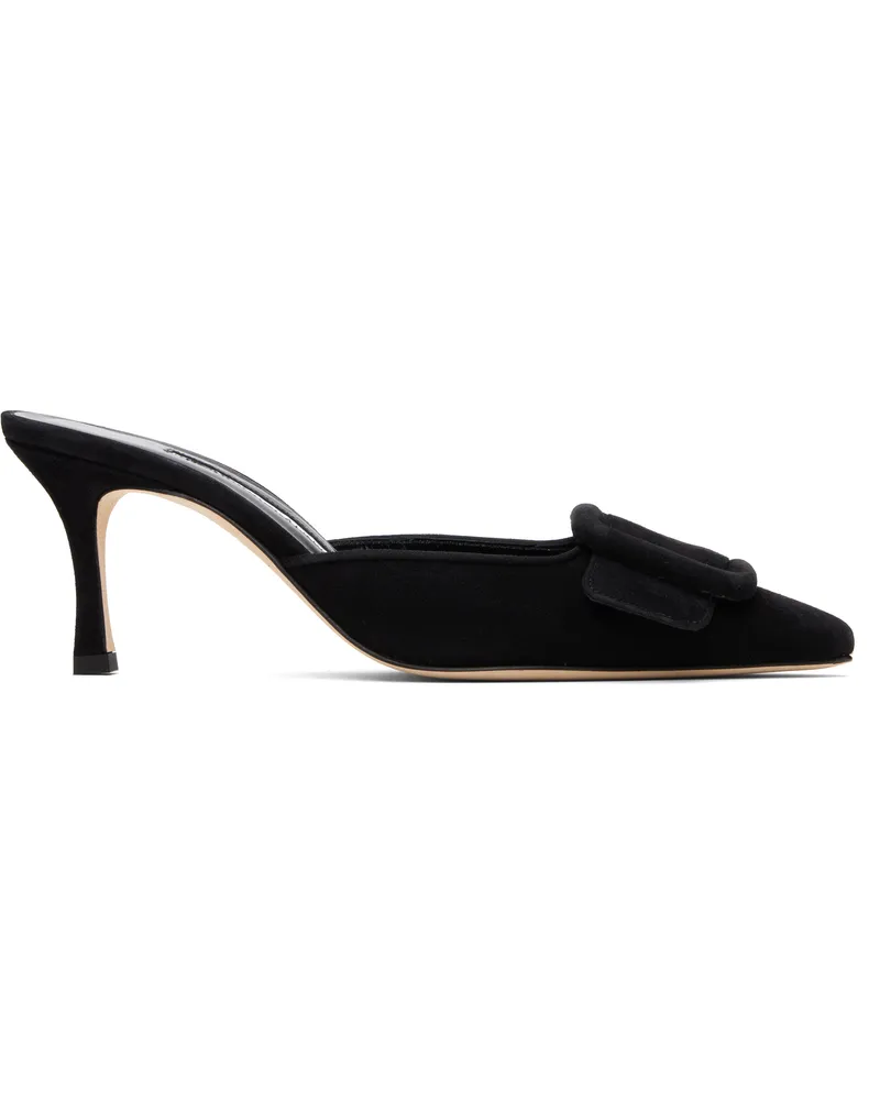 Manolo Blahnik Black Maysale 70 Heeled Sandals Blck(0015)
