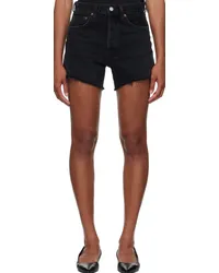 AGOLDE Black Parker Denim Shorts Fright