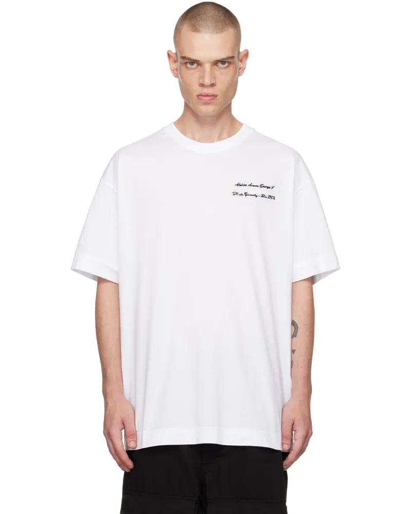 Givenchy White Grosgrain Patch T-shirt 100-white