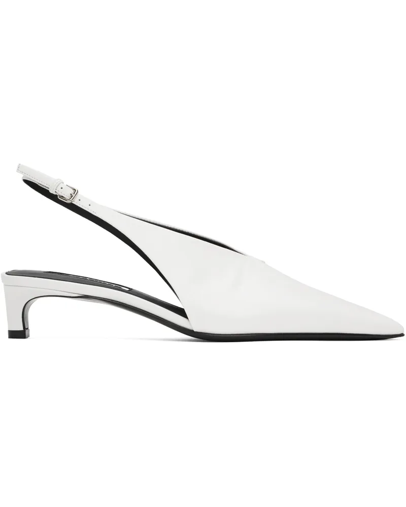Jil Sander White Slingback Heels 102